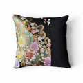 Decorative cushion with floral pattern on a white background