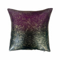 Decorative cushion with purple and gold gradient on a white background