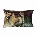 Decorative cushion with butterfly and floral design on a dark background