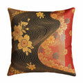 Decorative cushion with floral patterns on a white background