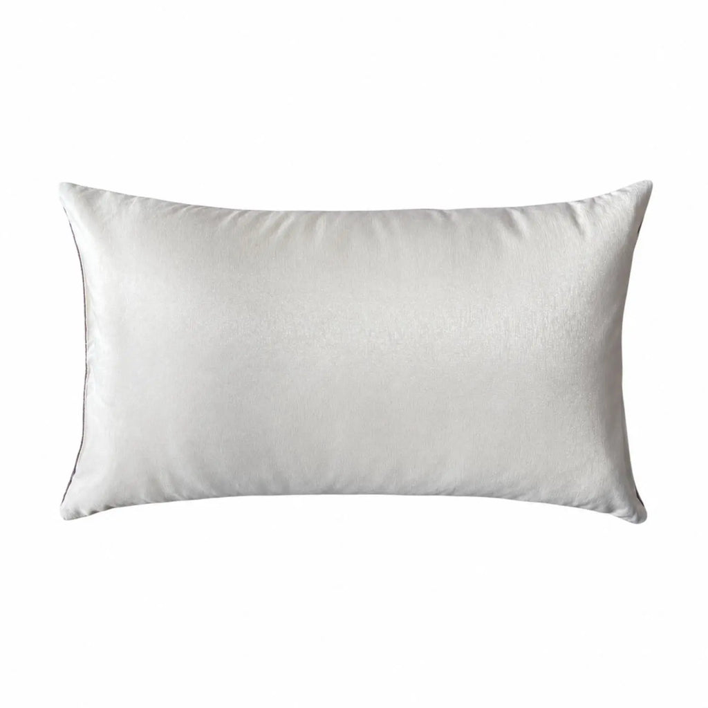 A rectangular cushion in a cream colour, shown against a plain white background.