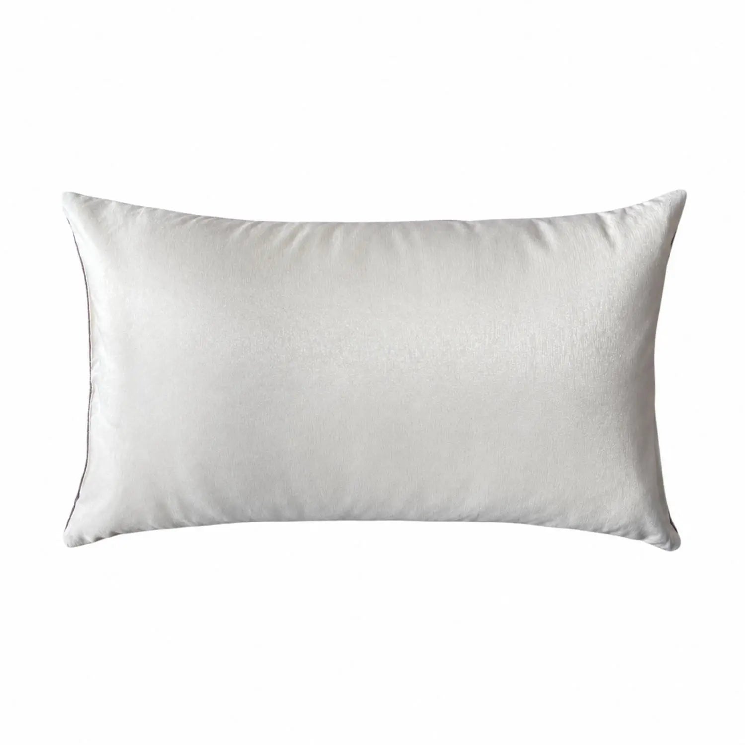 A rectangular cushion in a cream colour, shown against a plain white background.