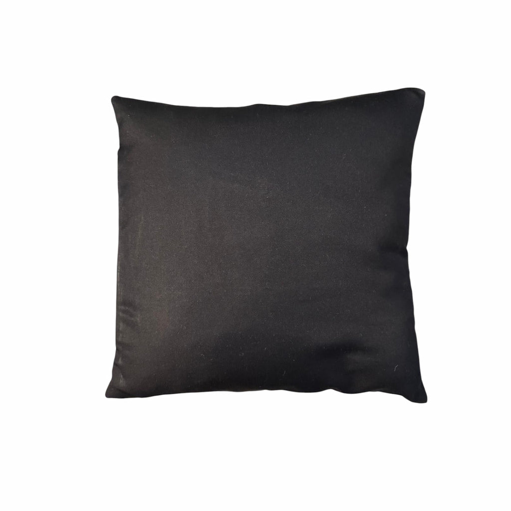 Black cushion on a white background