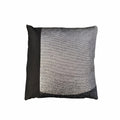 Black and grey textured cushion on a white background