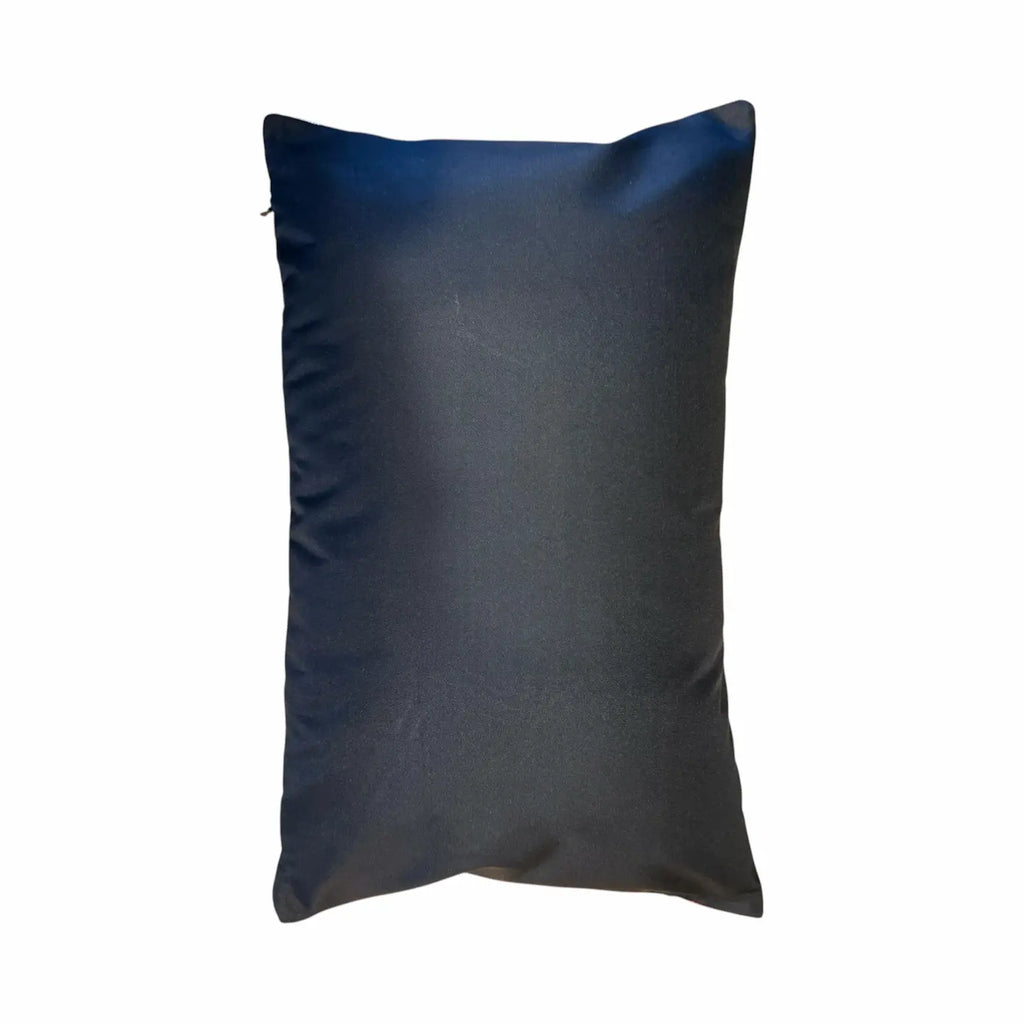 Black cushion on a white background