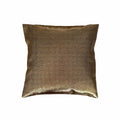 Gold metallic cushion on a white background