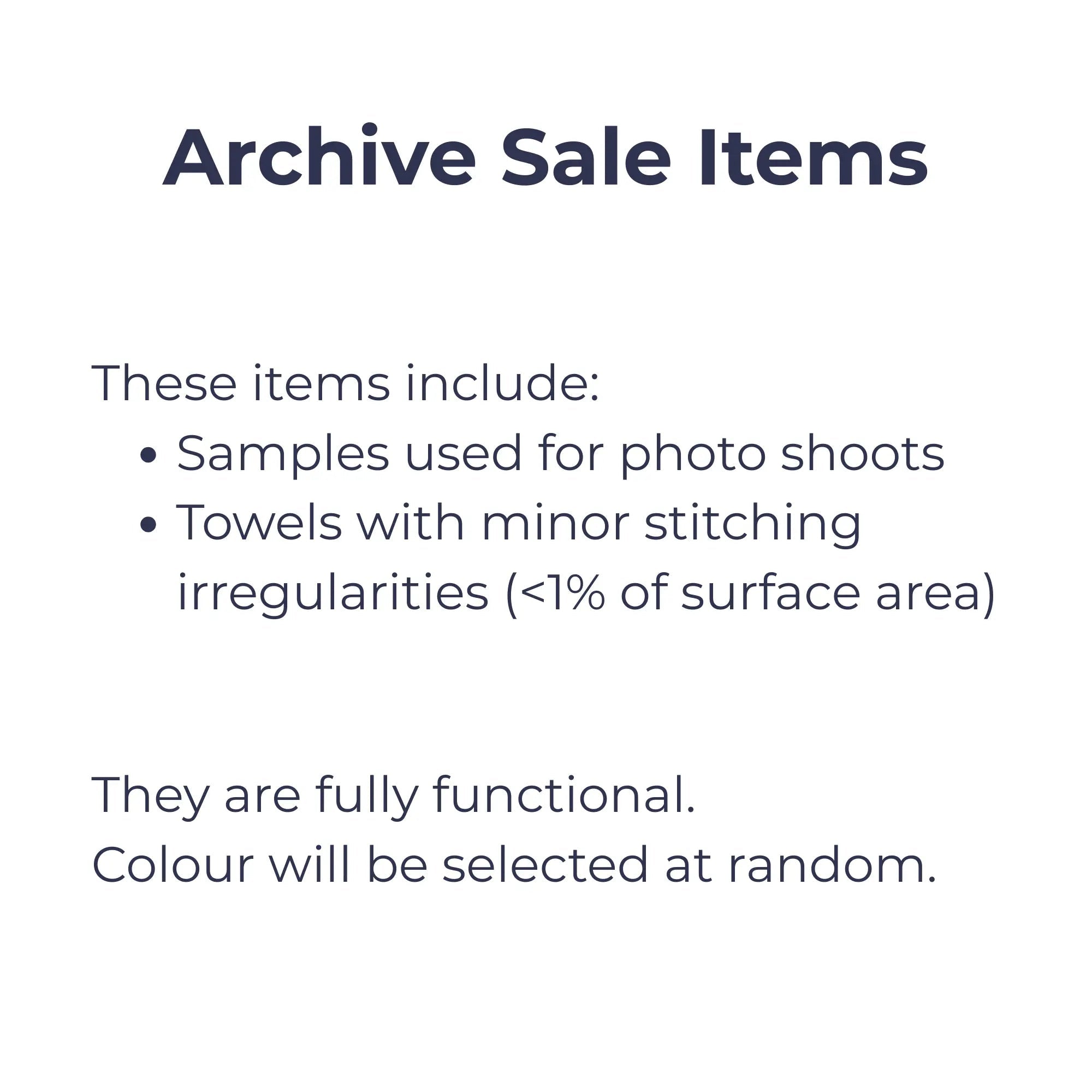 Archive Sales Item Description