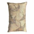 Decorative cushion with a crane pattern on a white background