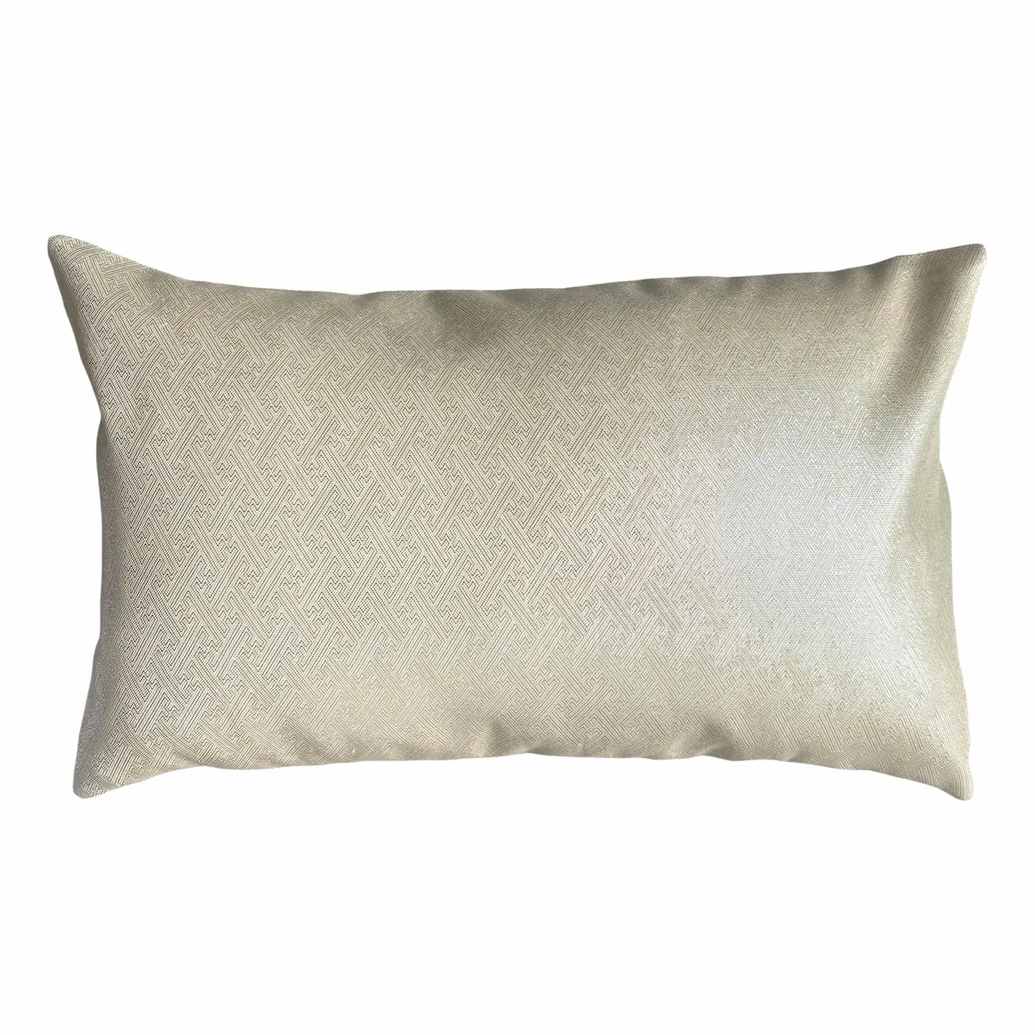 Textured rectangular cushion on a white background