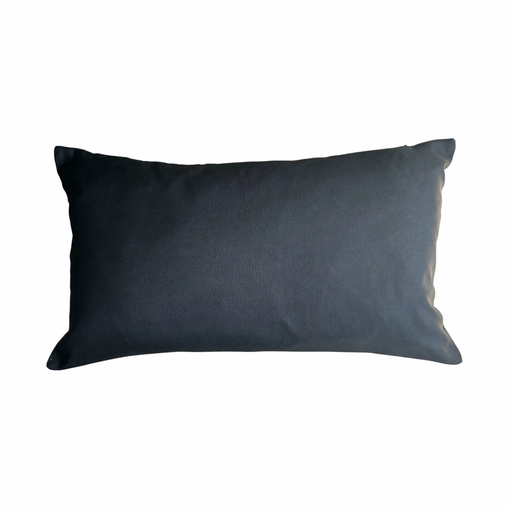 Black cushion on a white background
