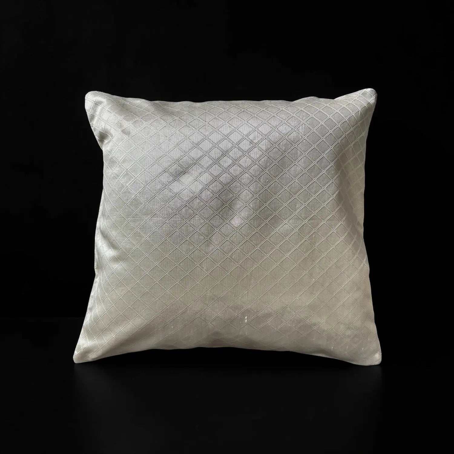 Textured pillow on a black background
